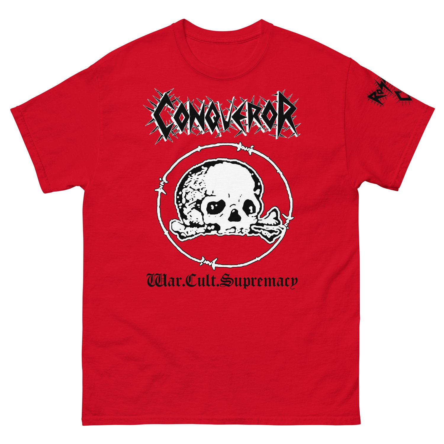 Image of Conqueror W.C.S Red T-Shirt (Special Ross Bay Cult Edition with sleeve print)