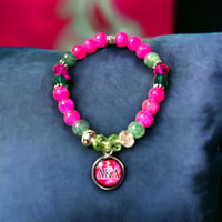 AKA (dark pink & green) 
