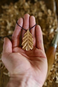 Image 4 of Oak Leaf  Pendant Necklace 