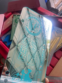 Image 2 of CHROME & LIGHT BLUE FELIX CADILLAC ICONIC LICENSE PLATE 