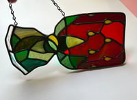 Image 2 of Stained glass strawberry candy Suncatcher