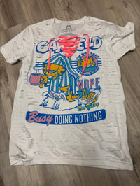 Small Garfield lace destroyed 