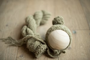 Image of 3-in-1 Mossy Oak Sweater Bonnet  + Wrap 