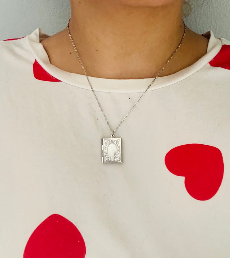 Image of Book Babe Locket Necklace