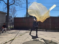 Image 1 of Healing worship flags - Faithfulness(gold) Adult