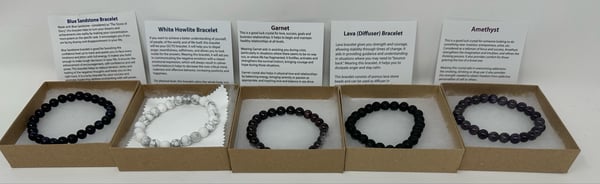 Image of Healing Stone Bracelets - Lot of Five Different Bracelets - Free Shipping