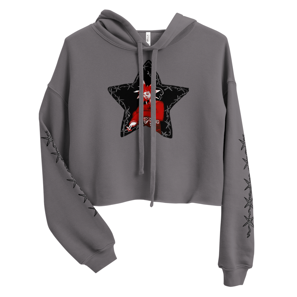 SPIKES CROP HOODIE