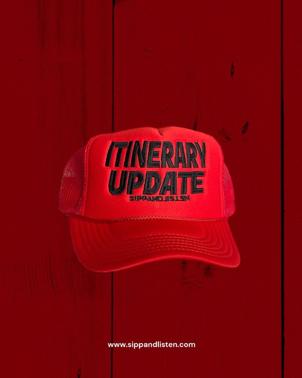 Itinerary Update Embroidered Truckers