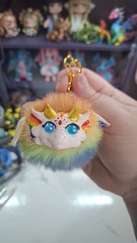 Image 1 of Rainbow pride Fluffennutter keychain 
