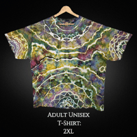Image 1 of Ice Dyed (2XL) Mandala Adult Unisex T-shirt