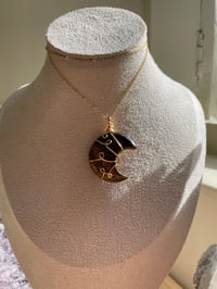 Image 1 of  Gold Tigers Eye Moon Necklace 