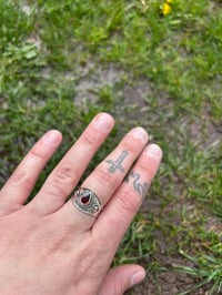 Image 1 of Red Garnet “Blood” Ring size 8