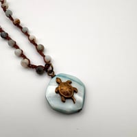 Image 2 of Amazonite Turtle Car Charm