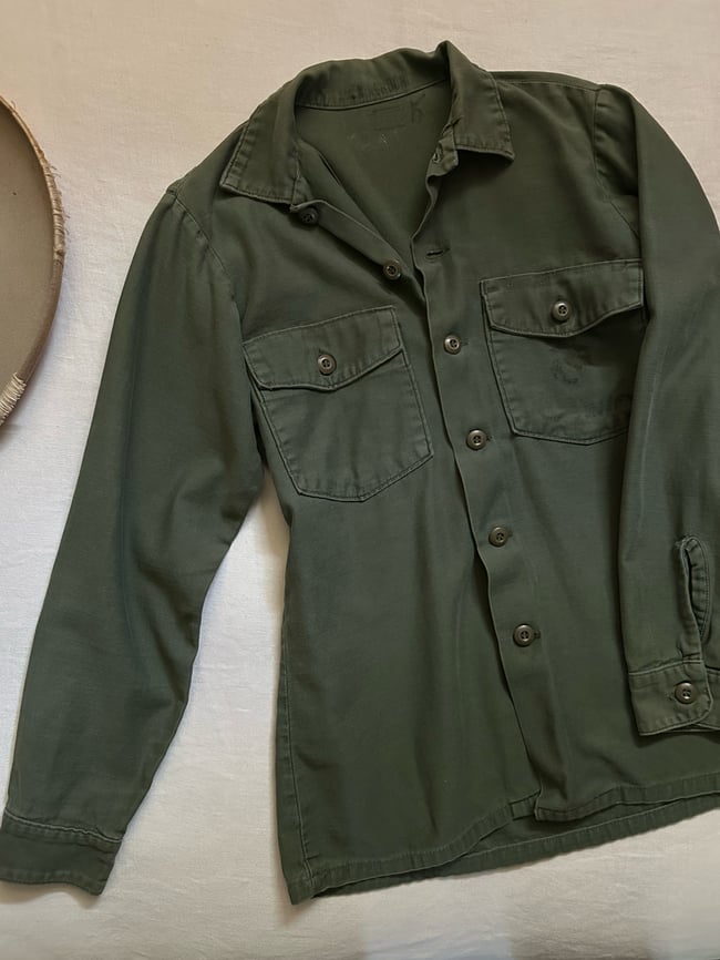 70s army cotton jacket shirt vietnam era