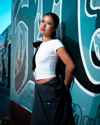 Image 4 of zuberi studios x DTHB utility tote-charcoal & black