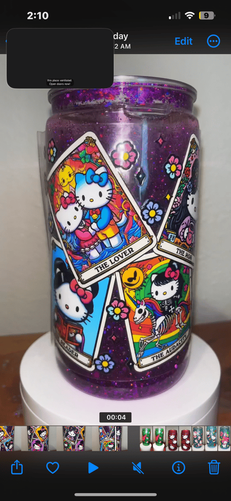 Image of Tartot Cards Hello Kitty Snow Globe