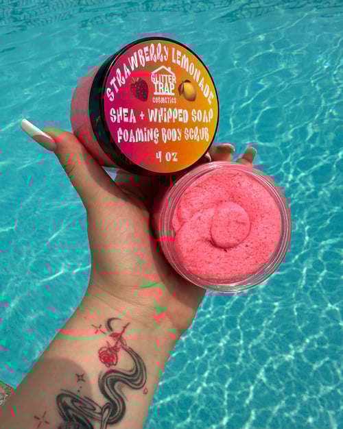 Image of Strawberry Lemonade🍓🍋 Shea🧈 + Whipped Soap🧼 Foaming Body Scrub