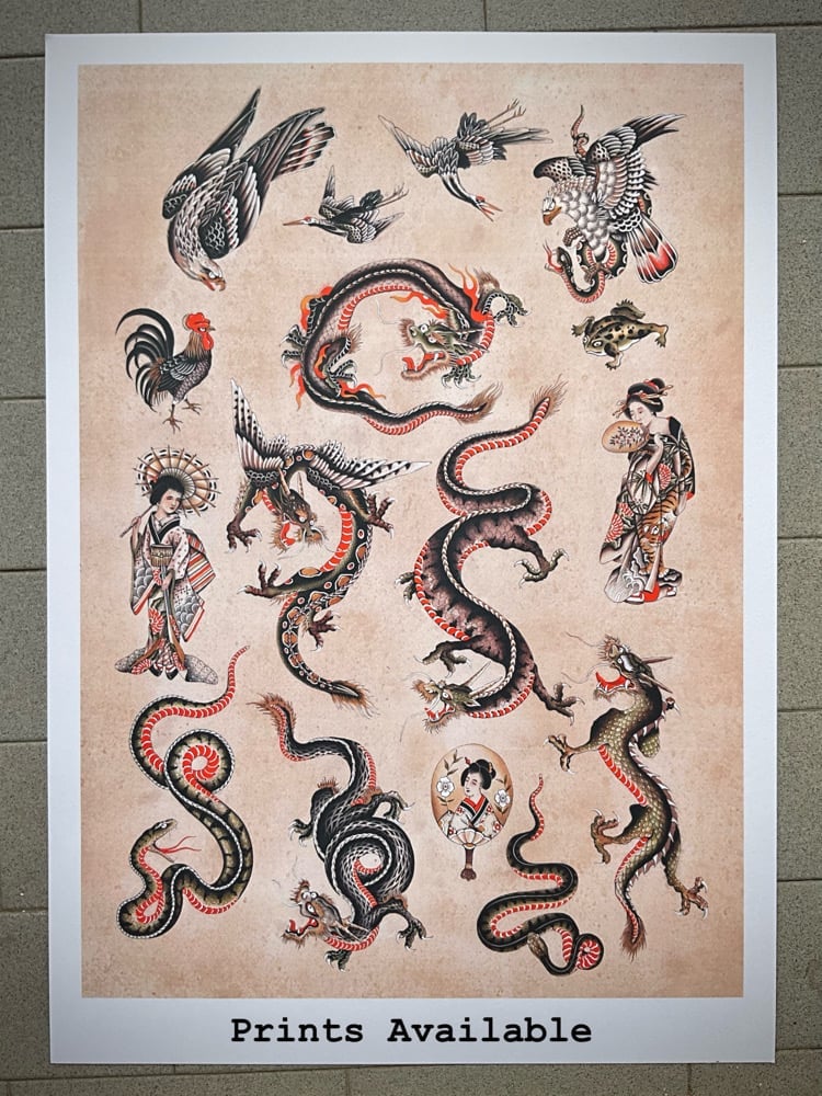 Image of Dragons and Snakes Flash Prints