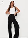 Ribbed Wide Leg Trouser