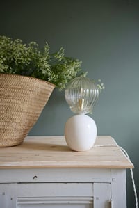 Image 6 of Lampe Ceramique  & verre strié