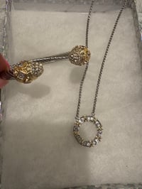 Image 2 of I Luv 14 k plated necklace set 