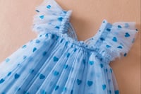 Image 4 of Glitter Heart Fairy Style Winged Dress Blue/Pink her