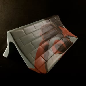 Image of Wired Ramps Bricked Quarter Barrier (Dark Grey, Aqua and Brick)
