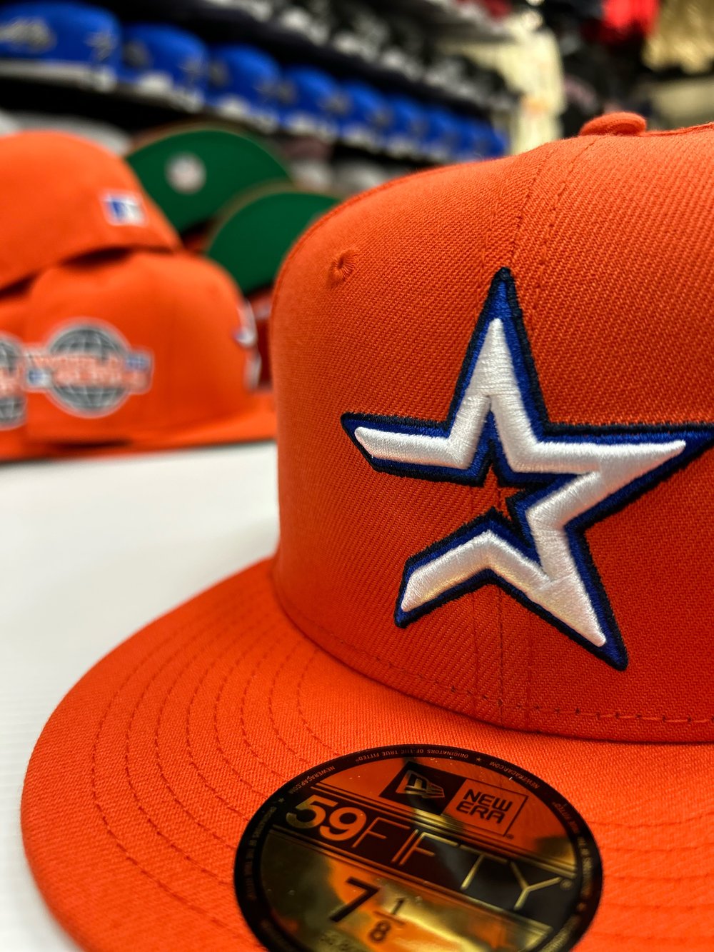 New Era 59Fifty Orange - Royal / Kelly Green UV