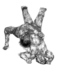 Image 1 of Print - Kenta Kobashi V. ‘Dr. Death’ Steve Williams, Summer Action Series ii ‘93