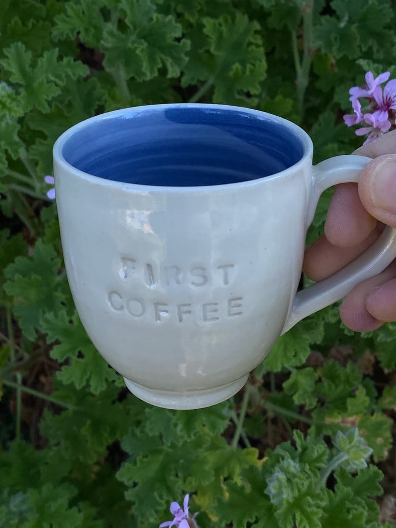 Image of FIRST COFFEE small Mug