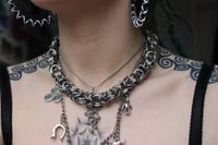 Image 3 of Stainless steel extra chunky byzantine neck chain 
