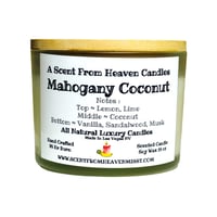 Image 1 of The Luxury Collection Mahogany Coconut White Frost 3 Wick Candles