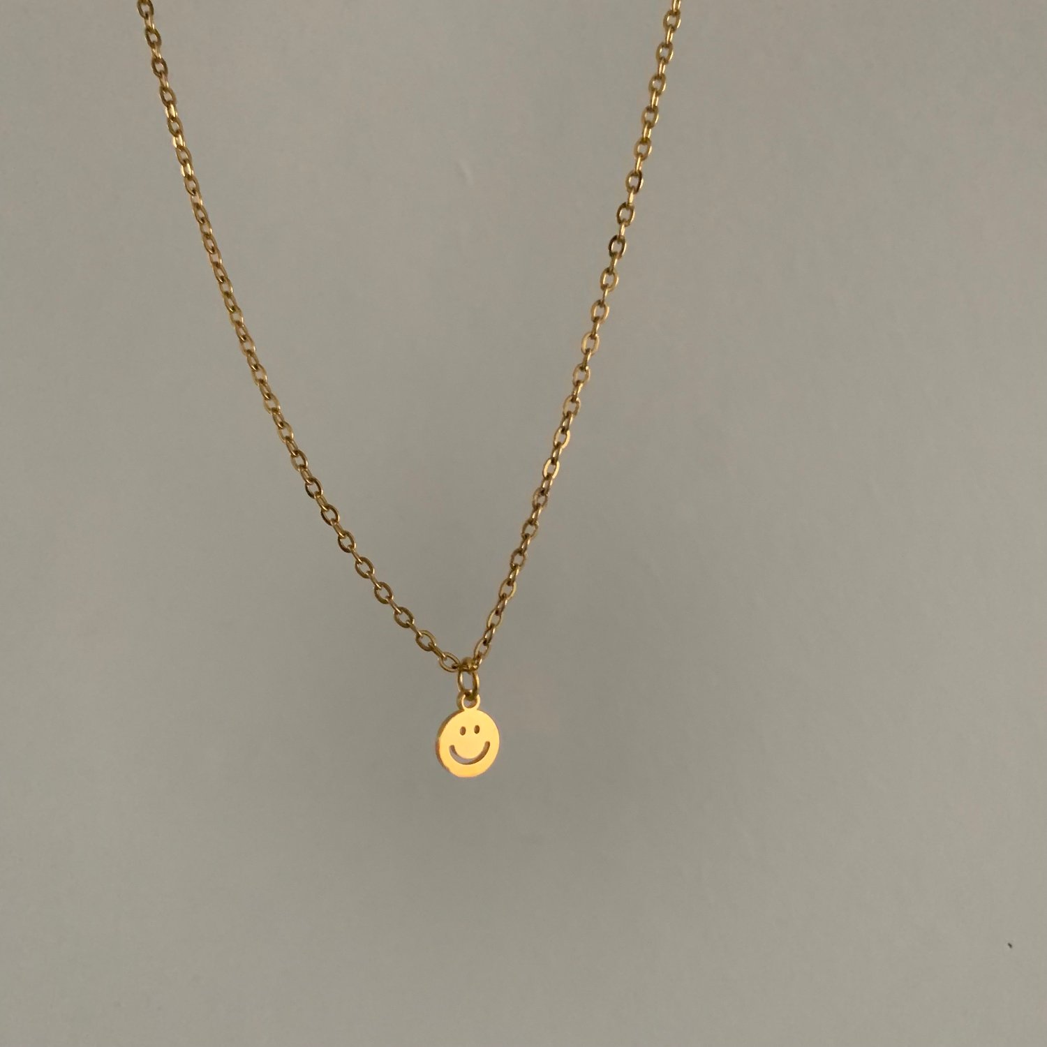 Gold Smiley Necklace