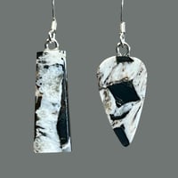 Image 3 of White Buffalo (turquoise) earrings and/or pendant - (#32)