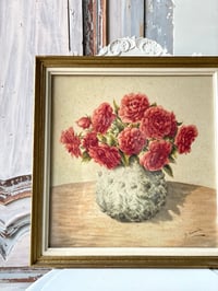 Image 2 of Aquarelle ancienne – Bouquet de roses