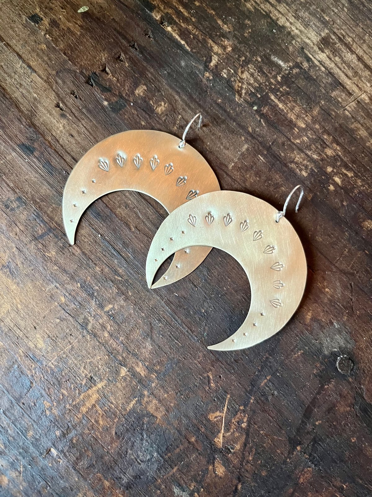 Crescent Moon Sterling Silver Earrings – Handmade Joy