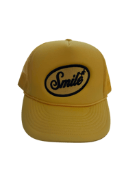 Yellow smile trucker hat 