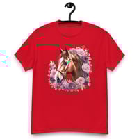 Image 5 of Unisex classic tee, Floral Majesty Horse Equestrian Tee