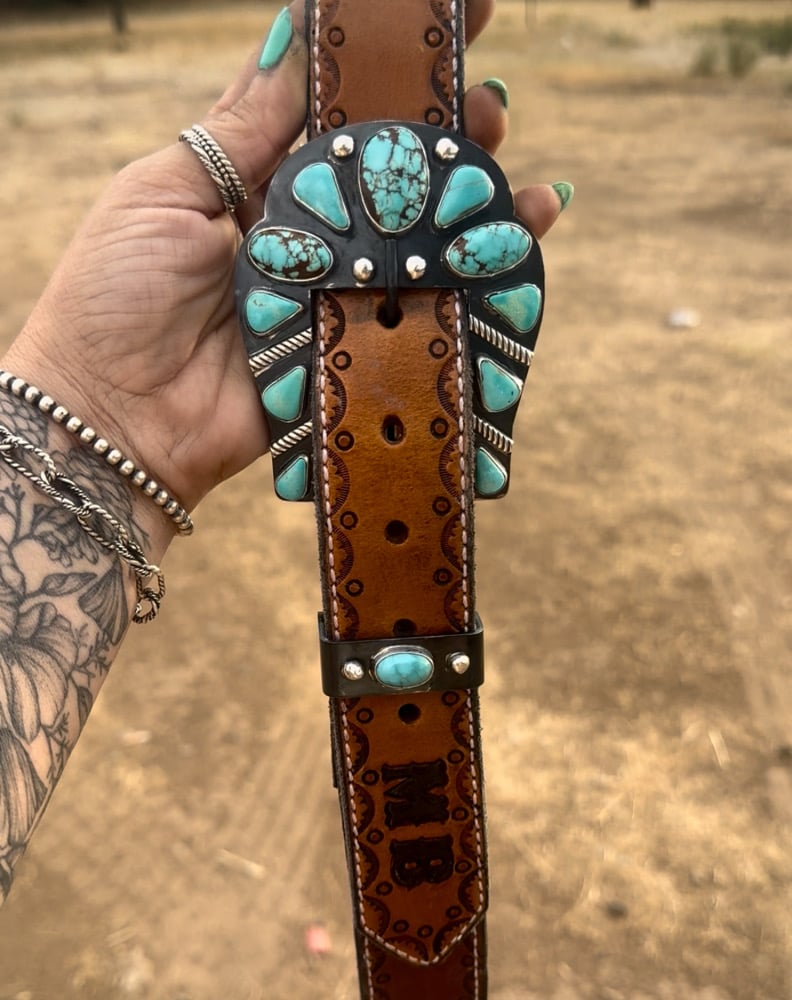 Image of Mine 8 & Royston Turquoise Buckle & Keeper