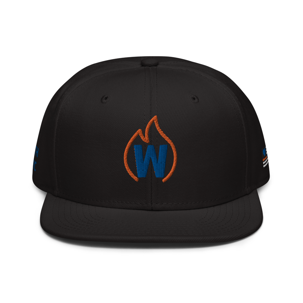 Image of Sapphire x Citrus “Flame W” Snapback Hat