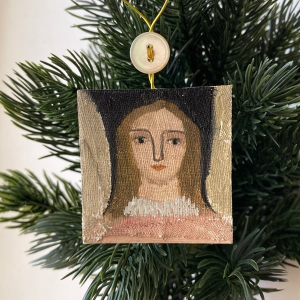 Image of Pale pink angel - miniature painting 