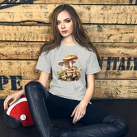 Image 3 of Soft Watercolor Colorful Orange Mushroom Fungus Unisex t-shirt