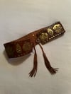 1970s Moroccan leather tie belt