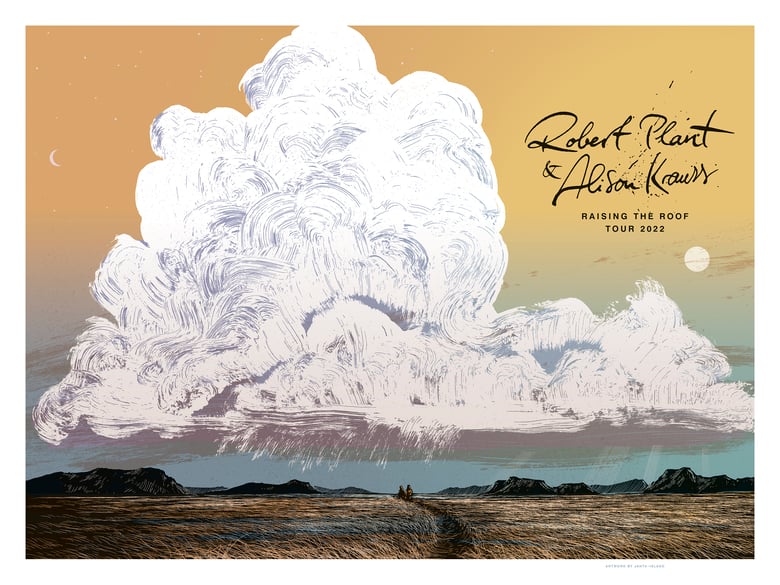 Image of »ROBERT PLANT & ALISON KRAUSS« Tour Poster Special »White Swirl Foil« Edition