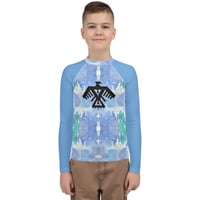 Image 1 of Thunderbird Water Color Rash Guard