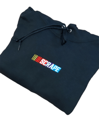 Embroidered Box Logo Hoodie / Black