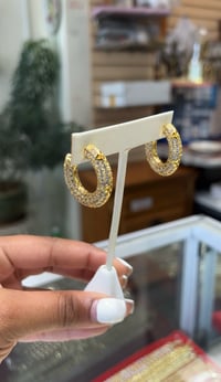 Image 2 of Diamond LV Hoops 