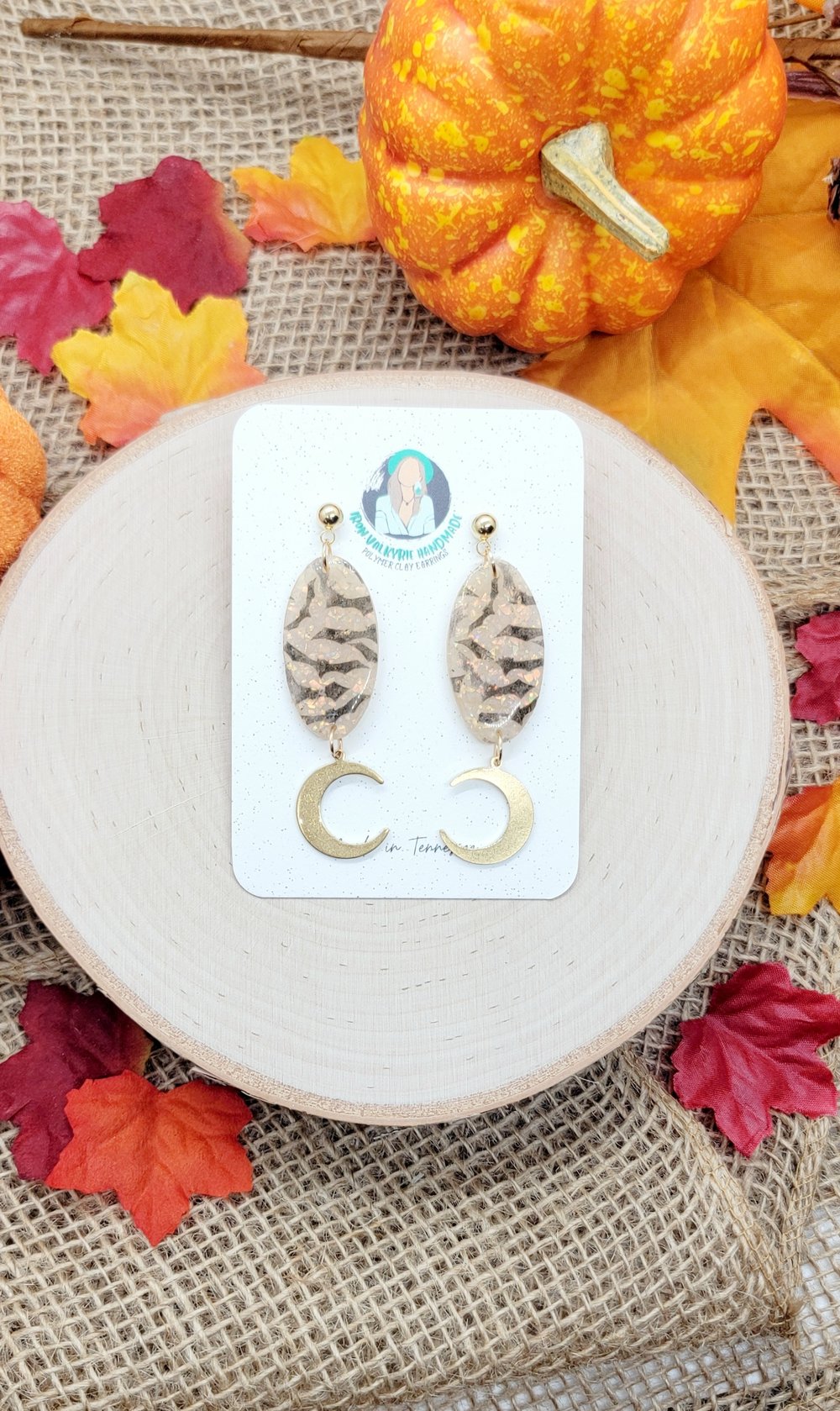 Image of Moonlit Opal Bat Earrings