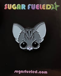 Image 1 of Gray Tabby Cat Head Small Enamel Pin
