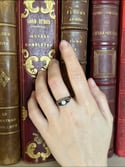 Superbe bague victorienne, XIXème siècle, en argent massif, grenats et opale, Taille 53-54